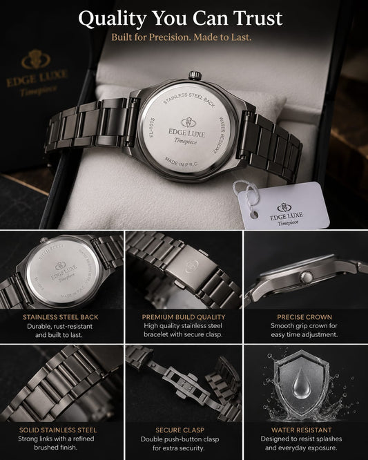 EDGE LUXE Premium Stainless Steel Watch