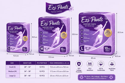 Ezi Pants Sanitary Pants – 360° Leak Protection