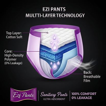 Ezi Pants Comfortable – Ultra Absorbent Sanitary Pants (10 PCS)